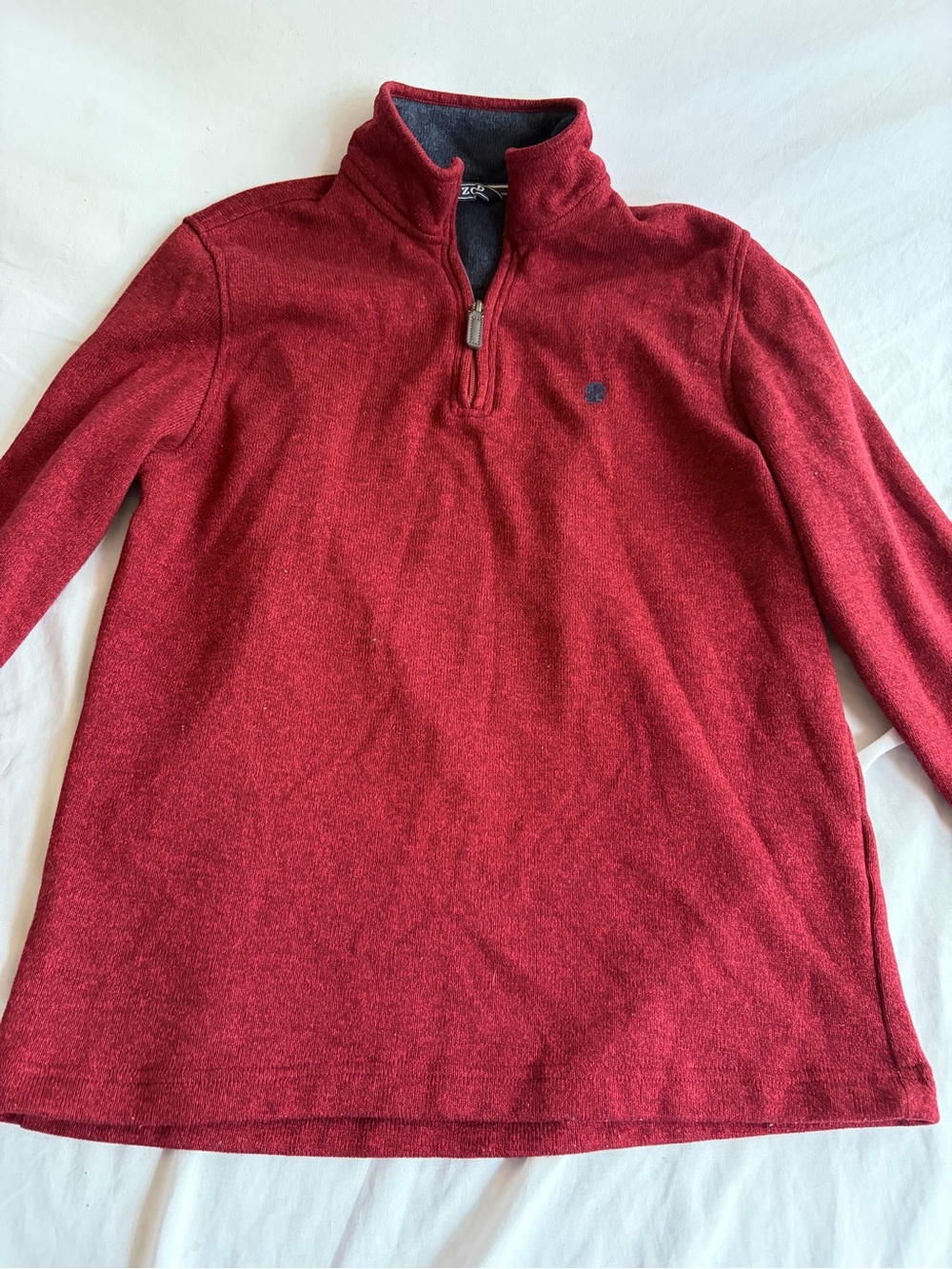 IZOD Men’s Red Quarter Zip Pullover Size Small Long Sleeve Casual Sweater